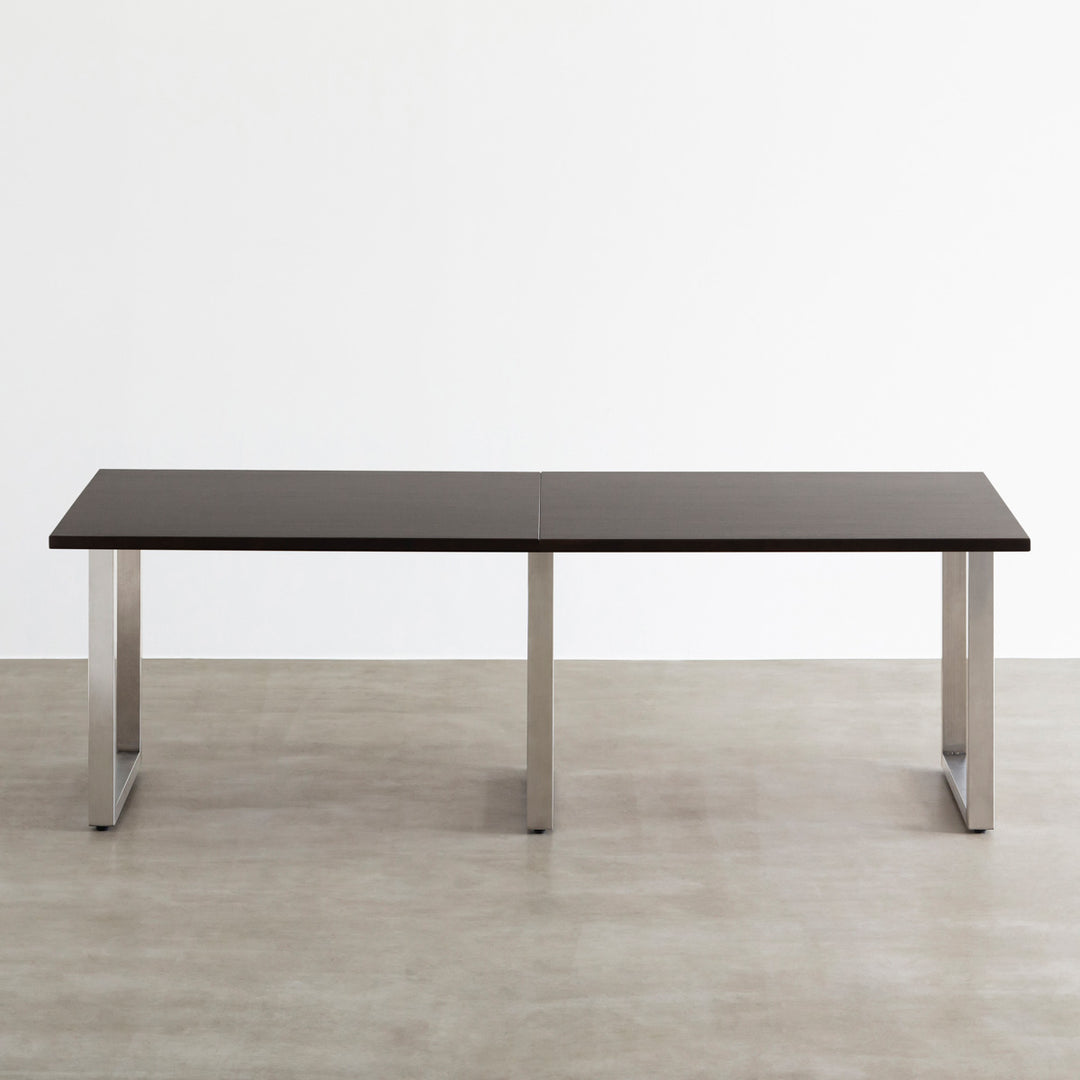 THE TABLE / ラバーウッド ブラックブラウン × Stainless × W181