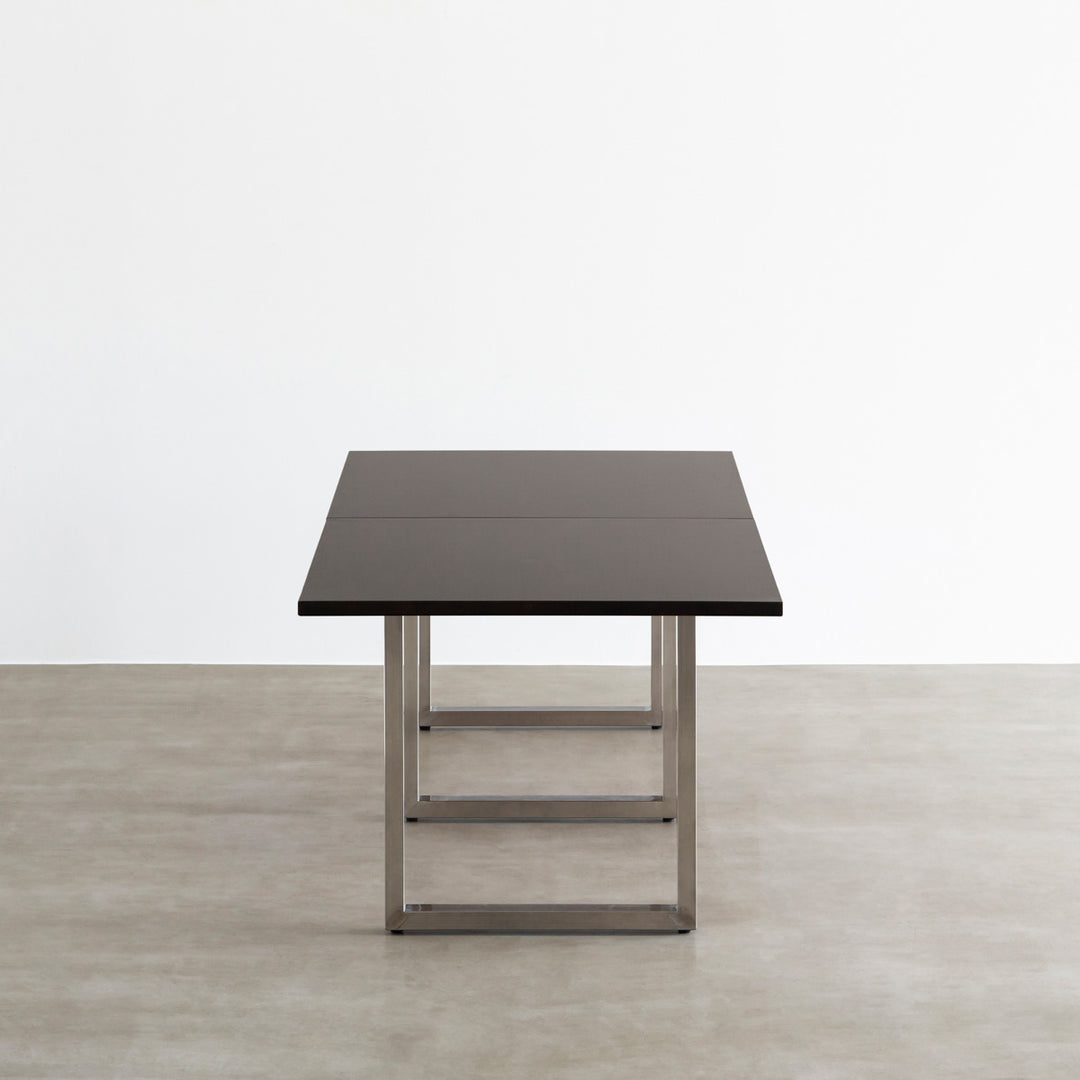 THE TABLE / ラバーウッド ブラックブラウン × Stainless × W181