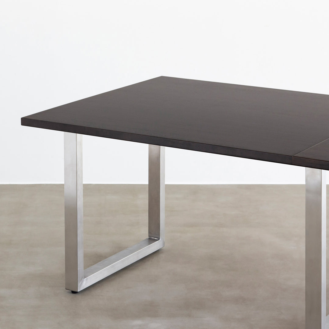 THE TABLE / ラバーウッド ブラックブラウン × Stainless × W181