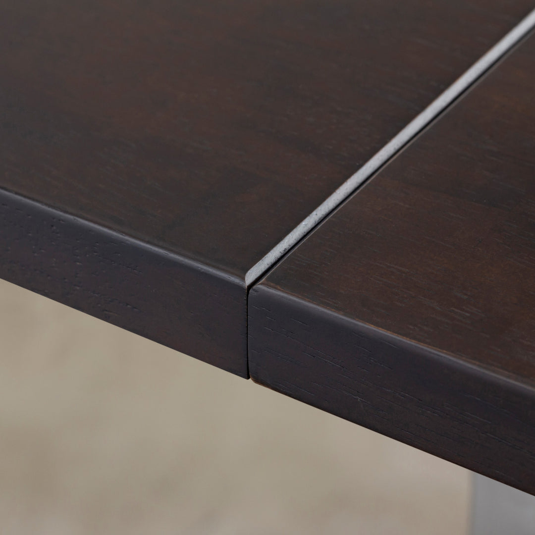 THE TABLE / ラバーウッド ブラックブラウン × Stainless × W181