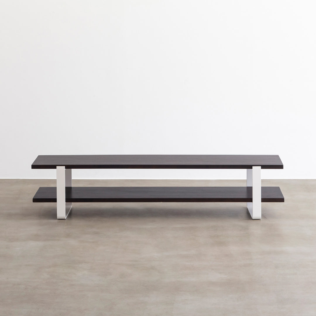 THE TV BOARD / LOW TABLE ラバーウッド ブラックブラウン