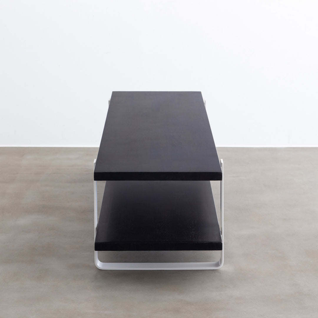 THE TV BOARD / LOW TABLE ラバーウッド ブラックブラウン × White