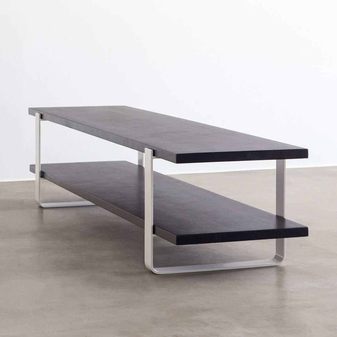 THE TV BOARD / LOW TABLE ラバーウッド ブラックブラウン