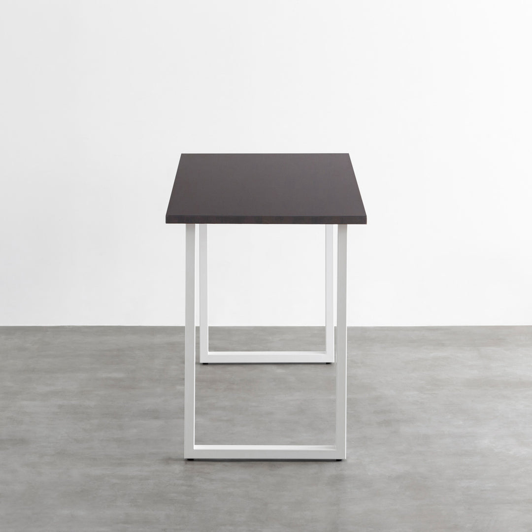 KANADEMONO デスク ラバーウッド White脚 THE TABLE / スタンディングデスク × ラバーウッド アッシュ
