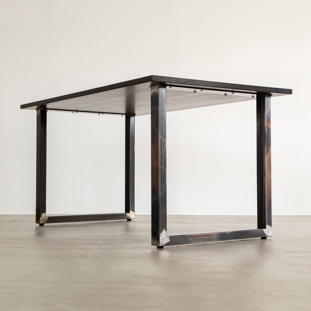 T字脚 黒塗装 2脚1組 THE LEGS / スクエア × Black Steel（クリア塗装）/ 2脚セット