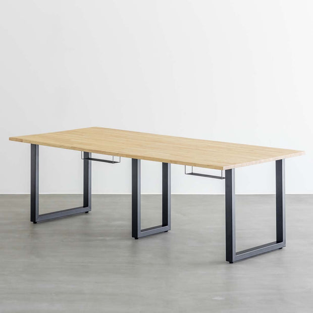 THE TABLE / ラバーウッド ナチュラル × Black Steel × W181 - 300cm