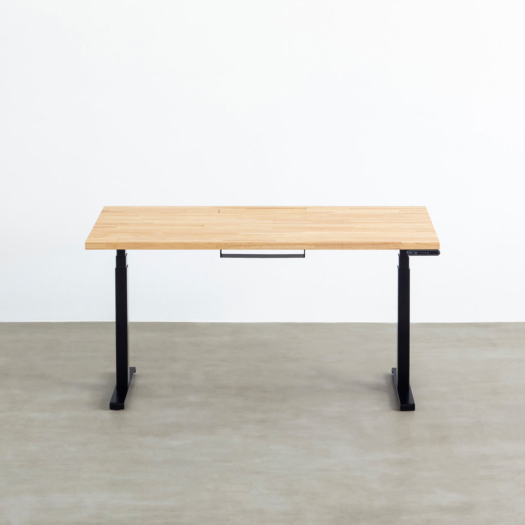 KANADEMONO THE TABLE ナチュラル × スマート電動昇降 THE TABLE / ラバーウッド ナチュラル × スマート電動昇降脚