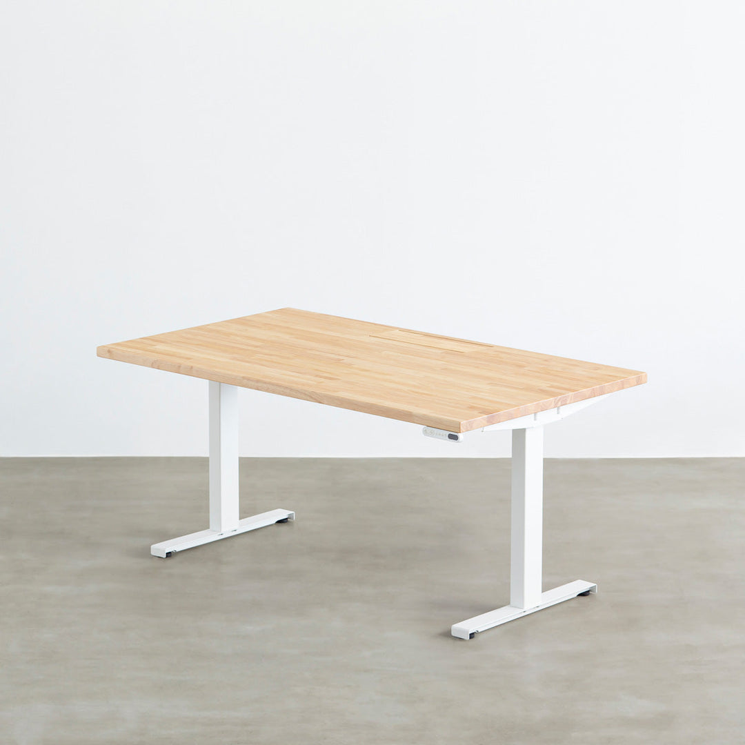 THE TABLE / ラバーウッド ナチュラル × スマート電動昇降脚 配線