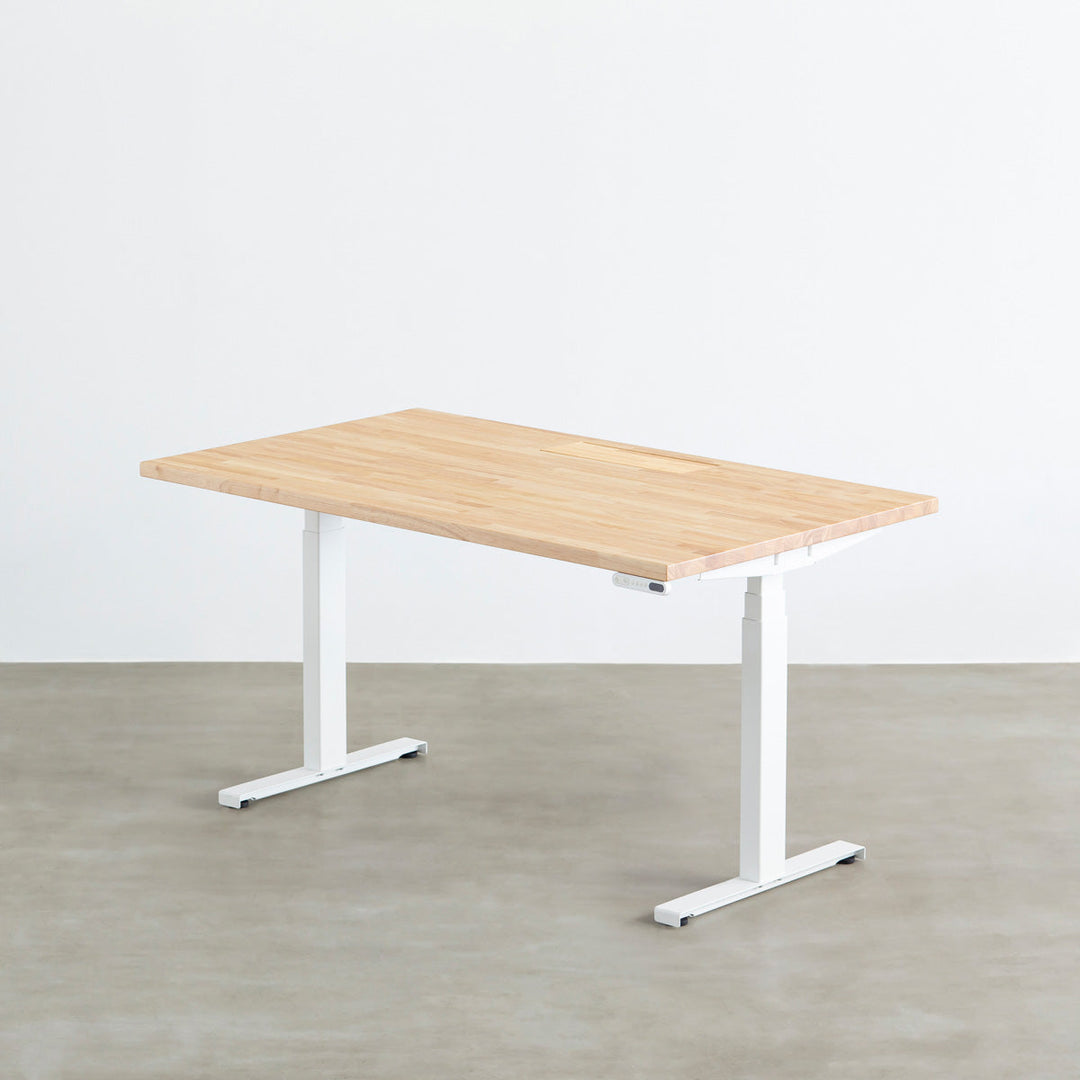 THE TABLE / ラバーウッド ナチュラル × スマート電動昇降脚 配線