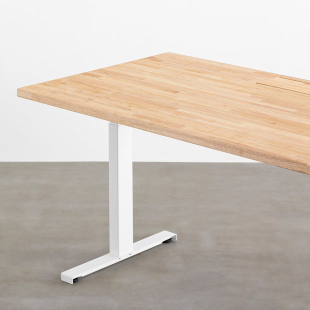THE TABLE / ラバーウッド ナチュラル × スマート電動昇降脚 配線 