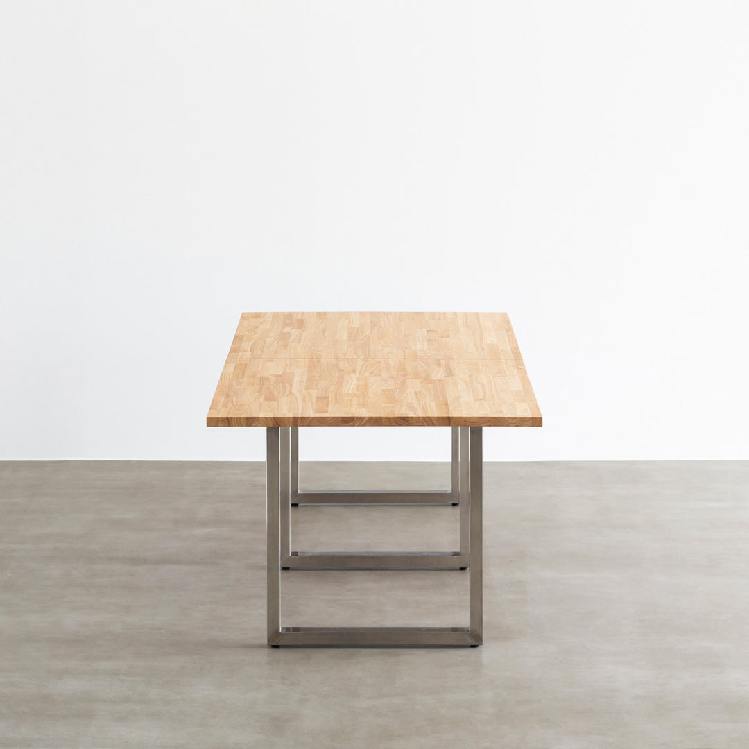 THE TABLE / ラバーウッド ナチュラル × Stainless × W181 - 300cm