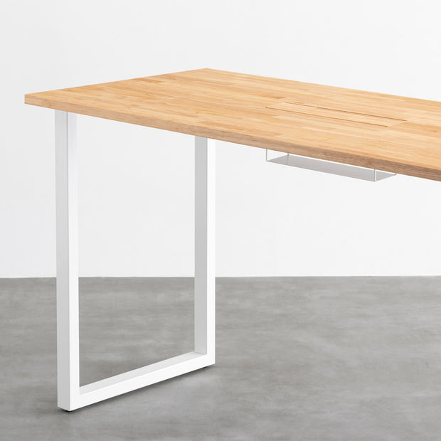 THE TABLE / スタンディングデスク × ラバーウッド ナチュラル × White