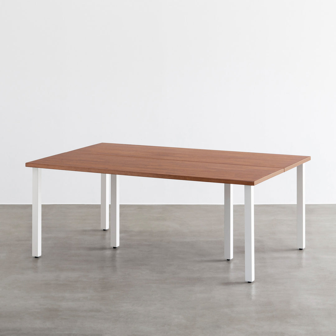 【美品】THE TABLE ラバーウッドチークブラウンkanademono THE TABLE / ラバーウッド ブラウン × Stainless × W181 - 300cm