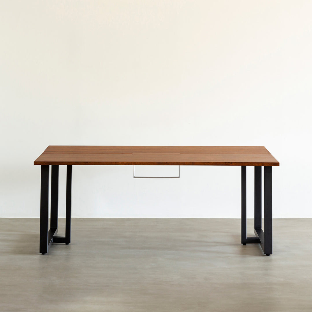 THE TABLE / ラバーウッド ブラウン × Tube T - Black Steel × W100