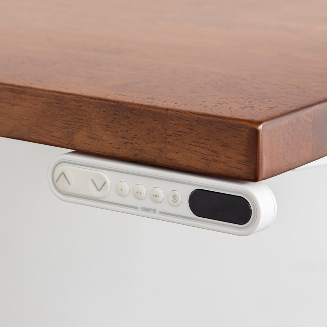 THE TABLE / ラバーウッド ブラウン × スマート電動昇降脚
