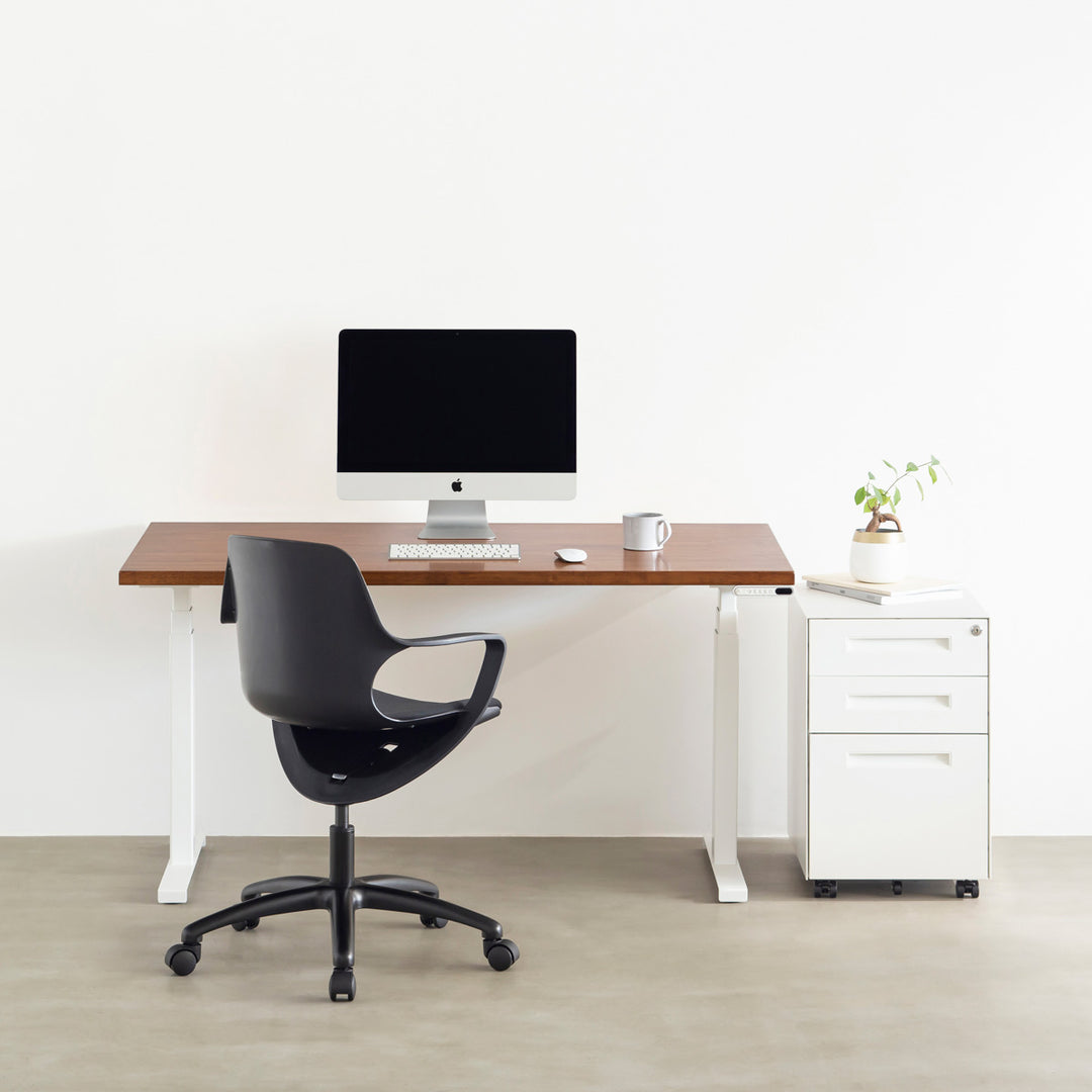 【kana】アルティマ　脚 THE TABLE / ラバーウッド ブラウン × スマート電動昇降脚 – KANADEMONO