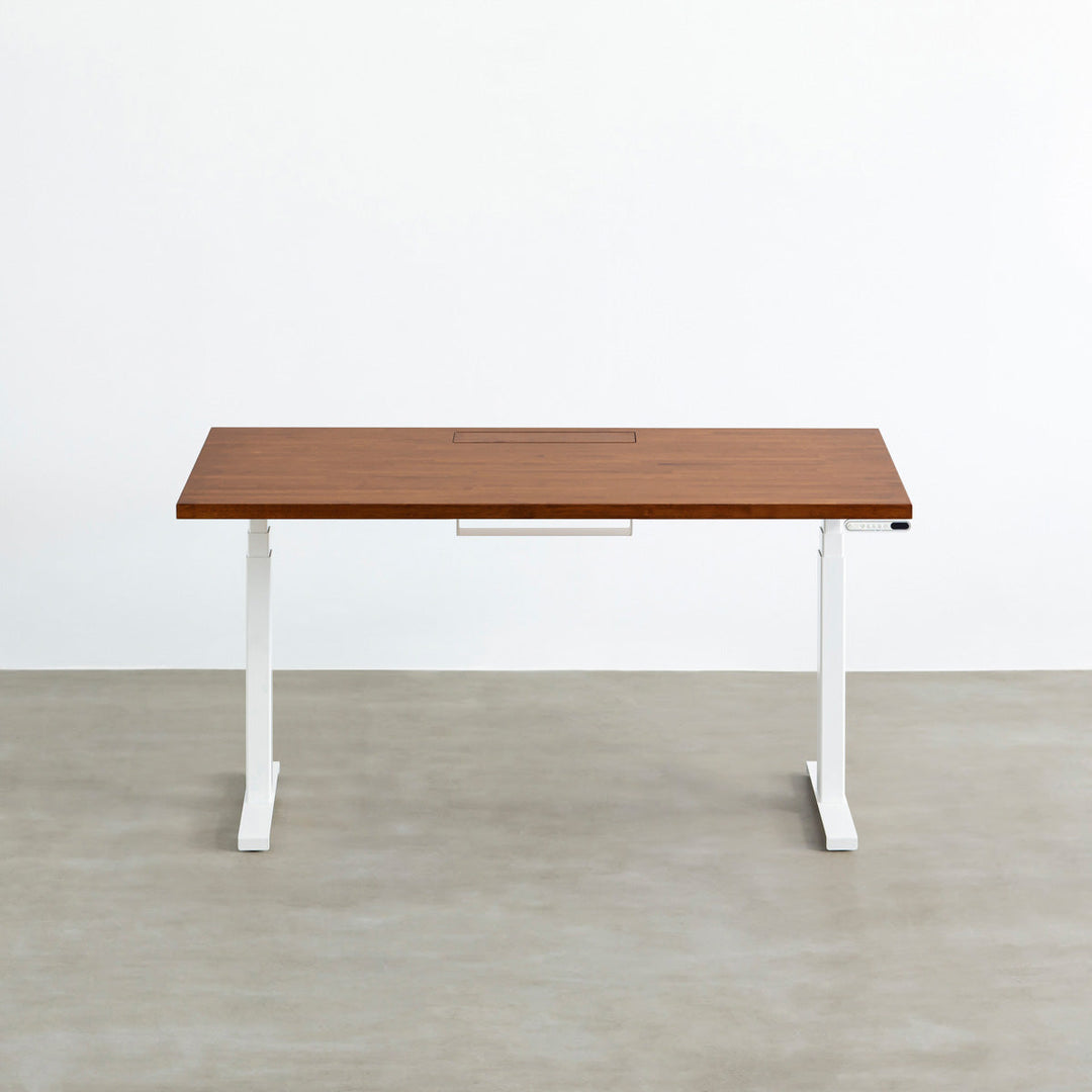 昇降デスク kanademono ラバーウッドナチュラル × スマート電動昇降脚 THE TABLE / ウォルナット × スマート電動昇降脚 – KANADEMONO