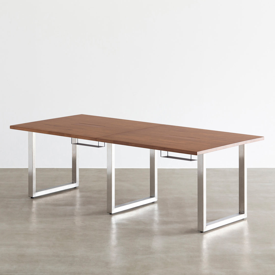THE TABLE / ラバーウッド ブラウン × Stainless × W181 - 300cm