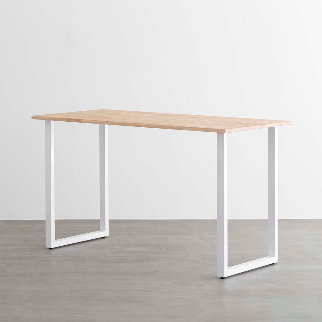 THE TABLE スタンディングデスク × ラバーウッド ナチュラル × White Steel – KANADEMONO