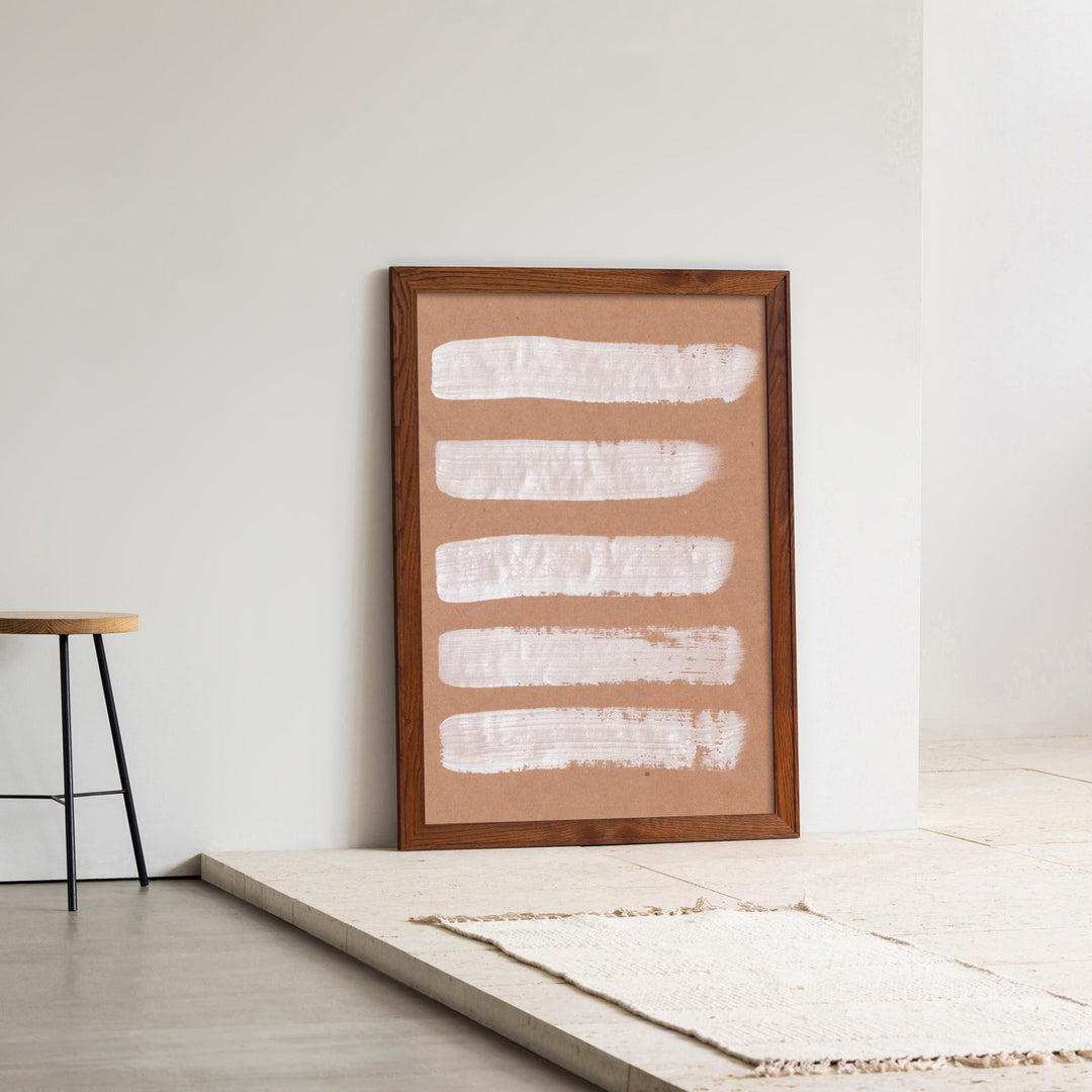 OAK Art Frame 暮らしにアートを Brown + White Brush Simple
