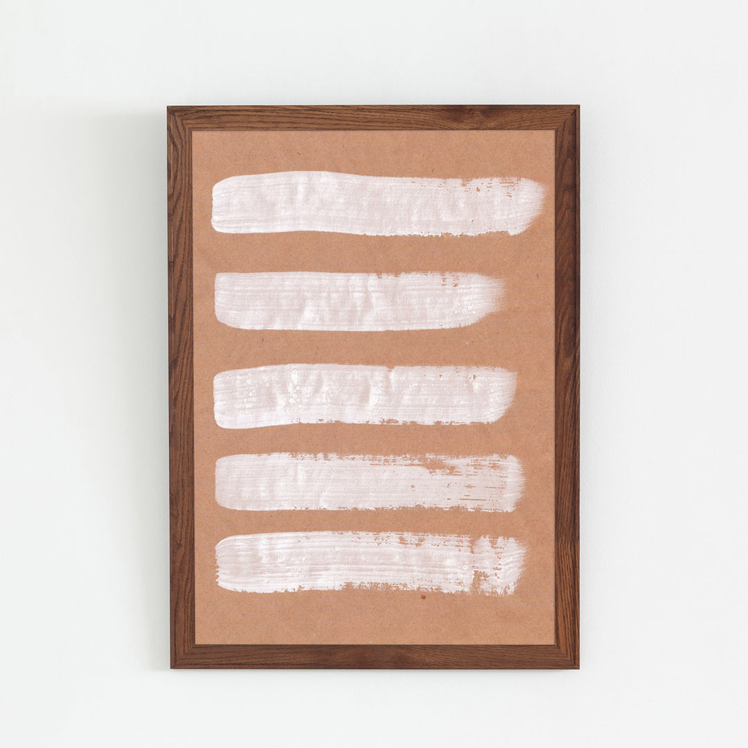 OAK Art Frame 暮らしにアートを Brown + White Brush Simple