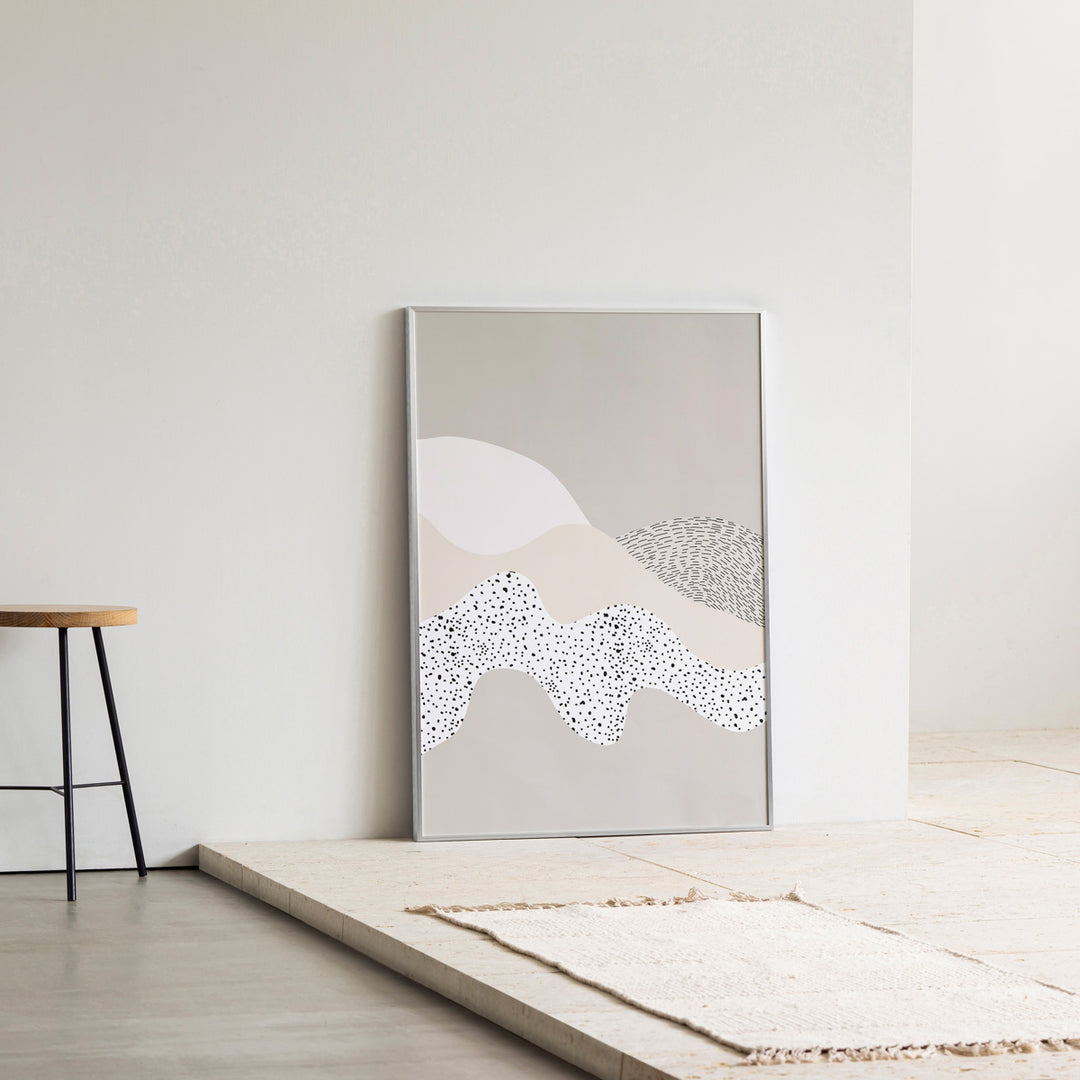 KANADEMONO アートポスターA2サイズ ALUMI Art Frame 暮らしにアートを Mountain #2 Brush Stroke