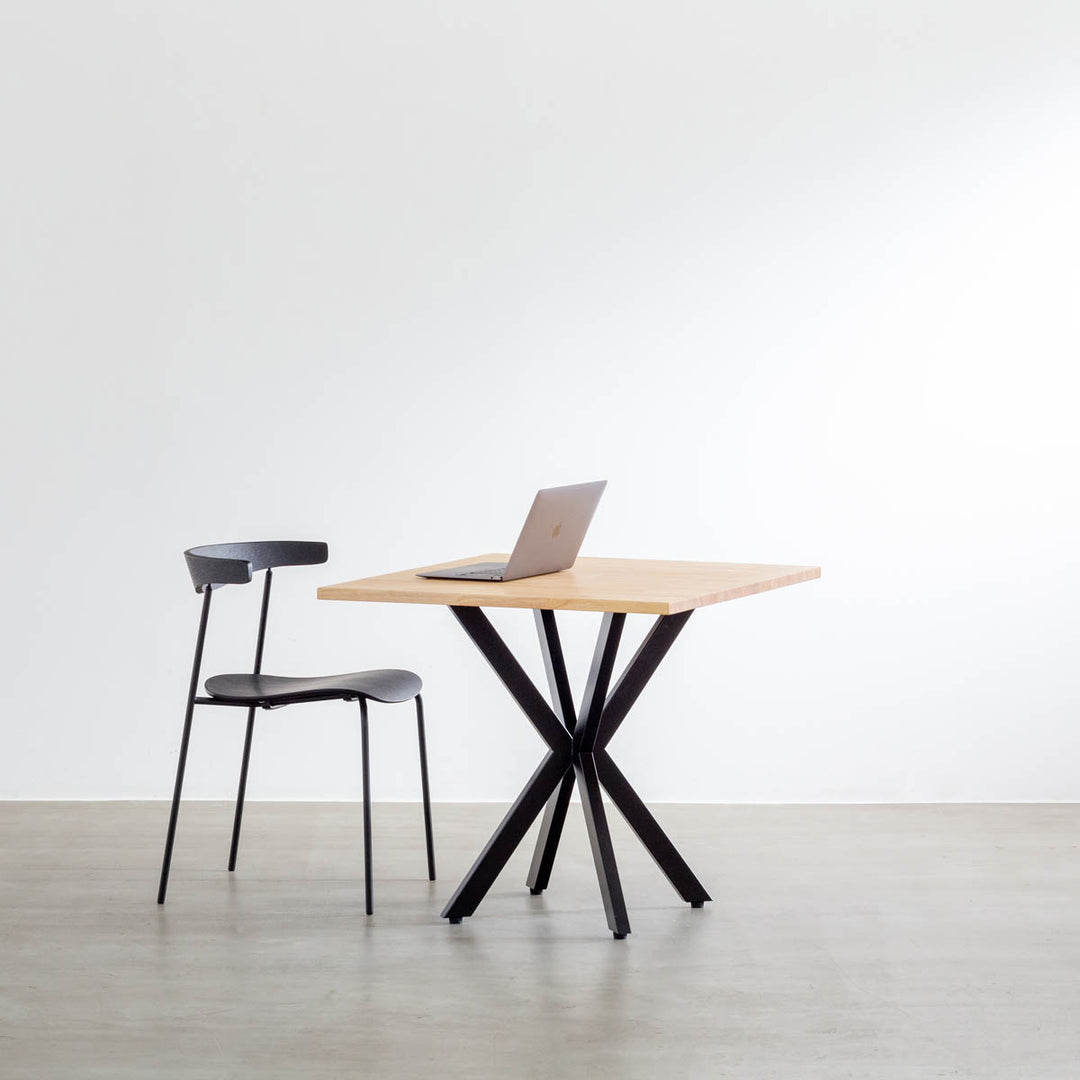 THE CAFE TABLE / 天然木シリーズ Black Steel カフェX