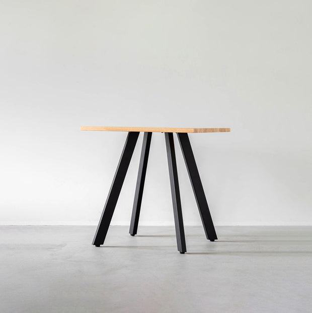 カナデモノ THE CAFE TABLE ラバーウッド 65cm BLACK - 家具・インテリア