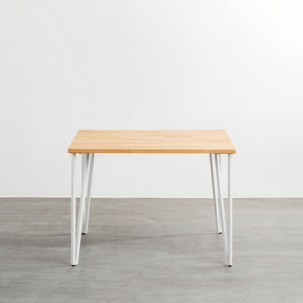 THE CAFE TABLE / 天然木シリーズ White Steel トライアングル