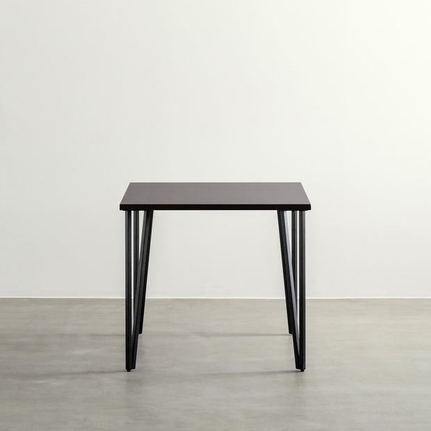 THE CAFE TABLE / 天然木シリーズ　Black Steel トライアングル Straight × スクエア 60 - 100