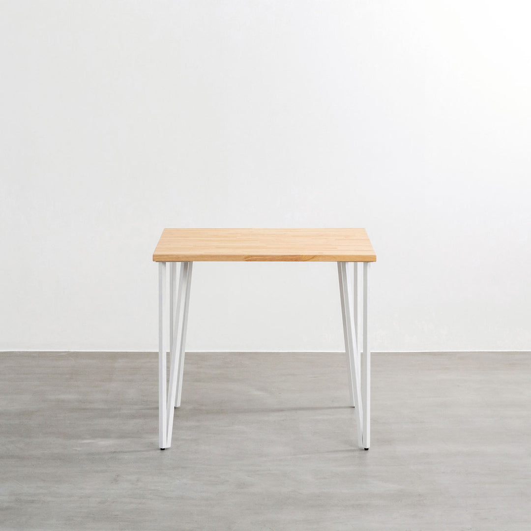 THE CAFE TABLE / 天然木シリーズ White Steel トライアングル Straight × スクエア 60 - 100 –  KANADEMONO