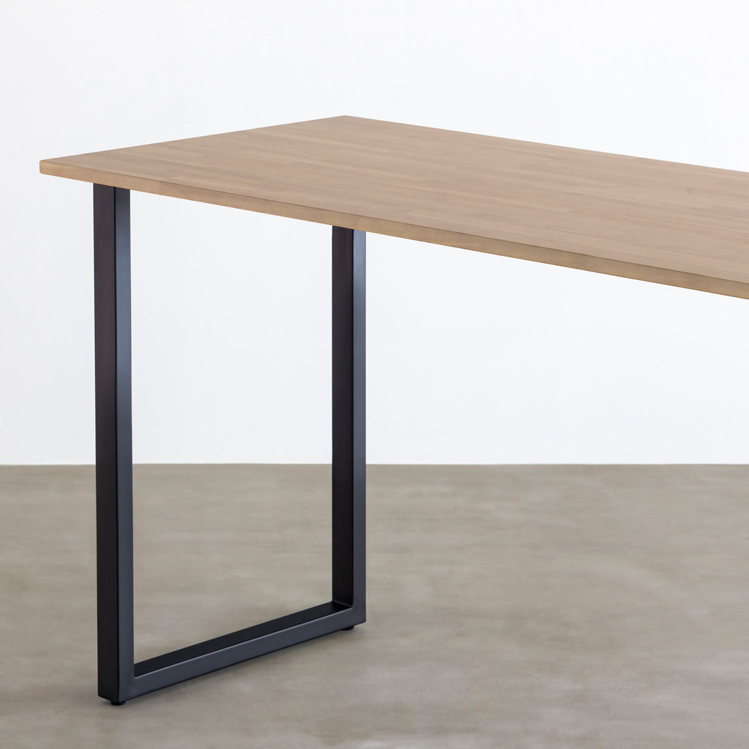 【デンデンさま専用】KANADEMONO デスク ラバーウッド THE TABLE / スタンディングデスク × ラバーウッド ブラウン