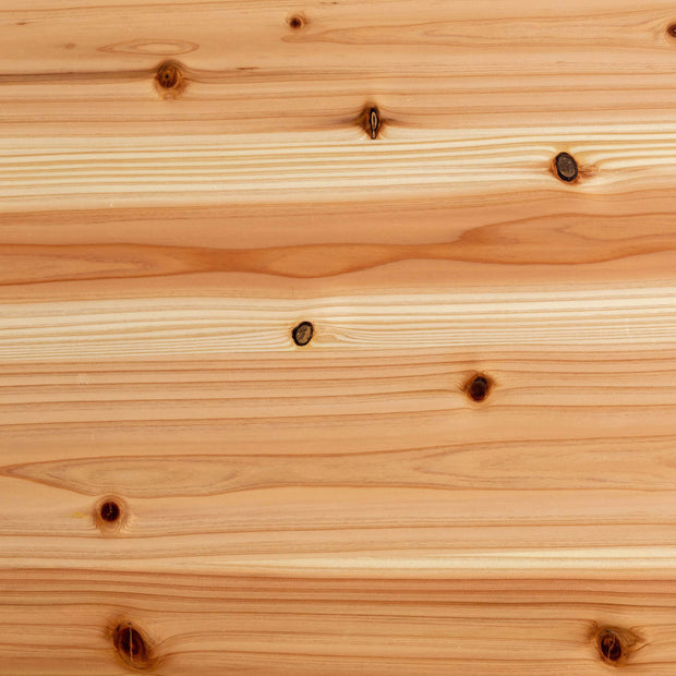 KANADEMONOの杉無垢天板にステンレス脚を組み合わせたTVボード/ローテーブル（天板木目）