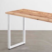 かなでものの杉無垢材とホワイトのレクタングル鉄脚を組み合わせたシンプルモダンなテーブル3