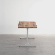 かなでもののヴィンテージ風杉無垢とホワイトのIライン鉄脚を組み合わせたシンプルモダンなテーブル3