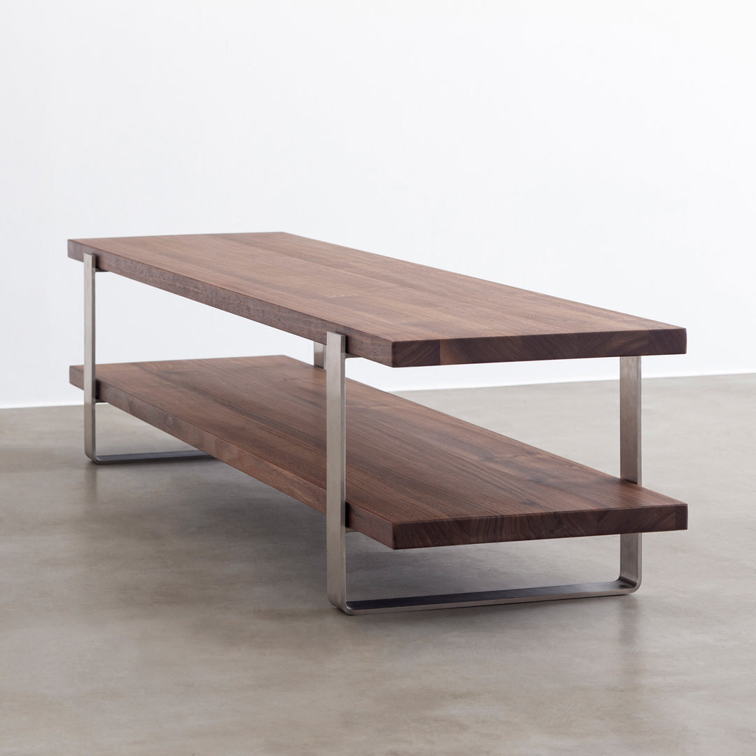 送料込　KANADEMONO THE TV BOARD / LOW TABLE THE TV BOARD / LOW TABLE ラバーウッド ブラックブラウン