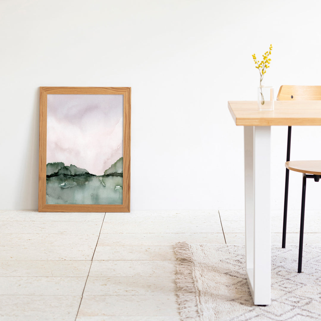 KANADEMONO A1アートポスター　ブラウン　茶色 KanademonoWatercolorART-