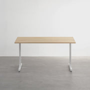 かなでもののホワイトアッシュ材とホワイトのIライン鉄脚を組み合わせたシンプルモダンなテーブル2