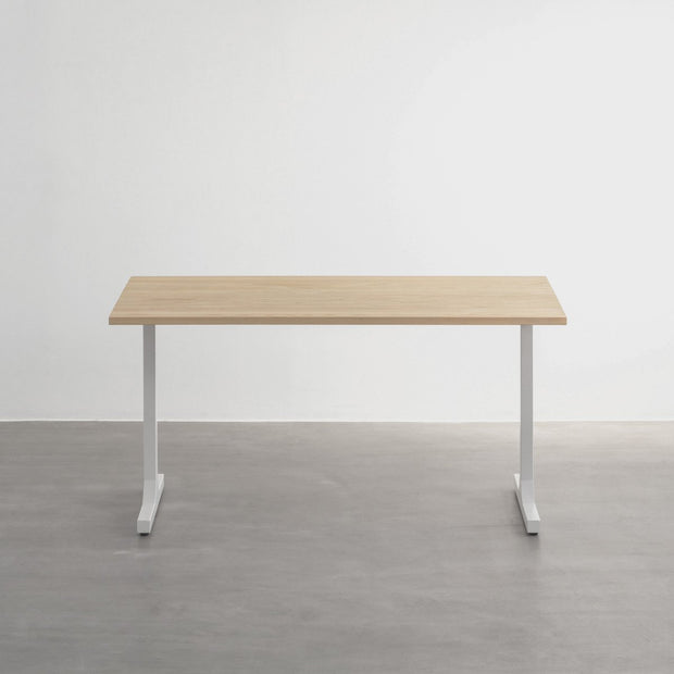 かなでもののホワイトアッシュ材とホワイトのIライン鉄脚を組み合わせたシンプルモダンなテーブル2