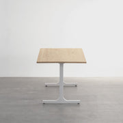 かなでもののホワイトアッシュ材とホワイトのIライン鉄脚を組み合わせたシンプルモダンなテーブル3