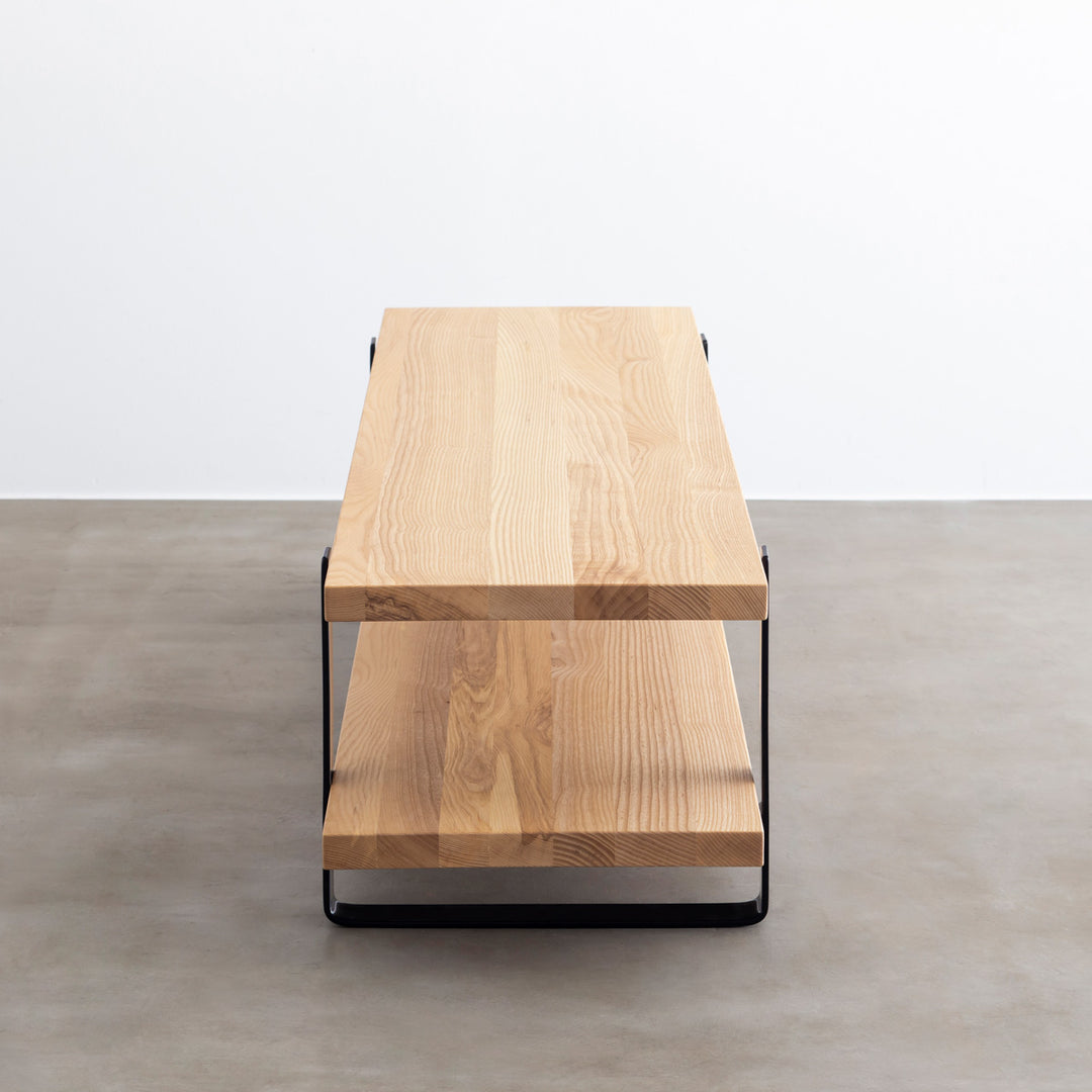 THE TV BOARD / LOW TABLE 無垢 ホワイトアッシュ × Black Steel