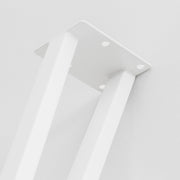Kanademonoの三角のホワイトアイアンチューブが華やかな印象のカフェテーブル脚3本セット（上部2）
