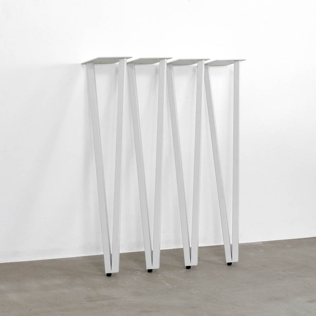 THE LEGS / トライアングル Straight × White Steel / 4本セット