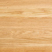 Kanademonoのホワイトオーク天板とマットクリア塗装仕上げのスクエア鉄脚を組み合わせたテーブル（天板木目）