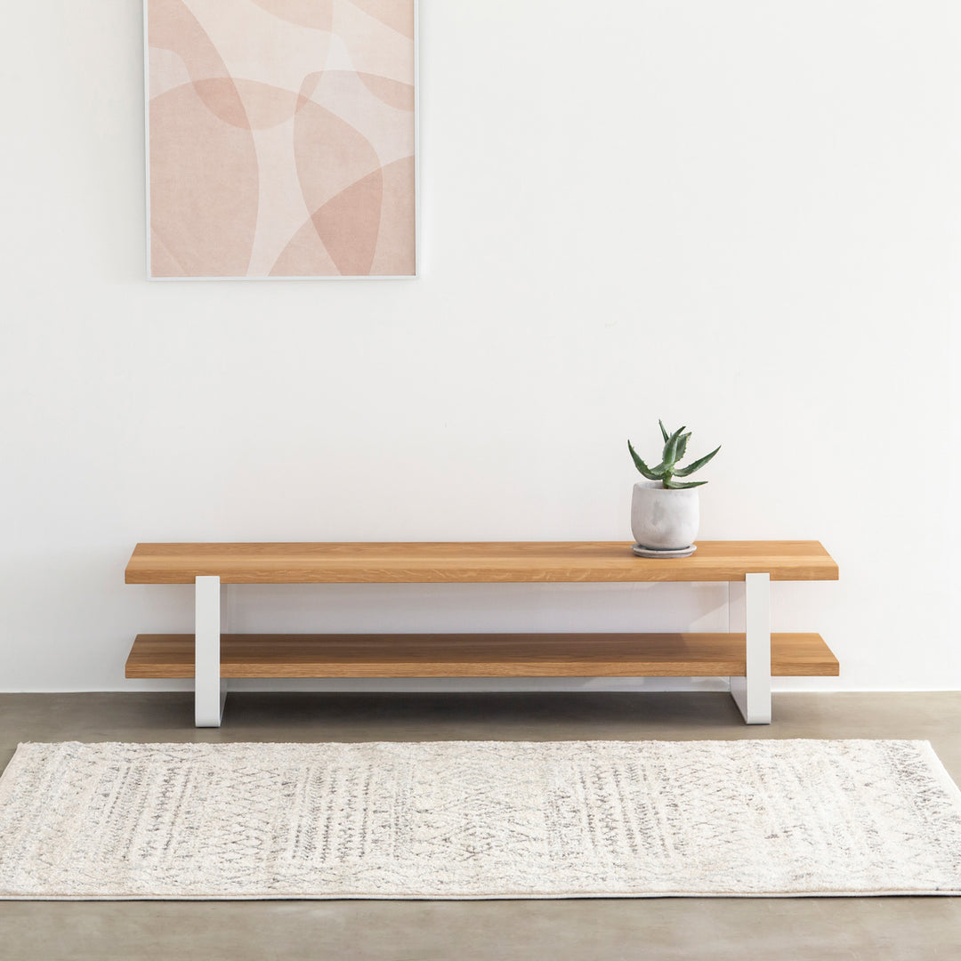THE TV BOARD / LOW TABLE 無垢 ホワイトオーク × White Steel