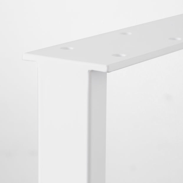 かなでもののホワイトのレクタングルのテーブル脚2脚セット(上部クローズアップ)
