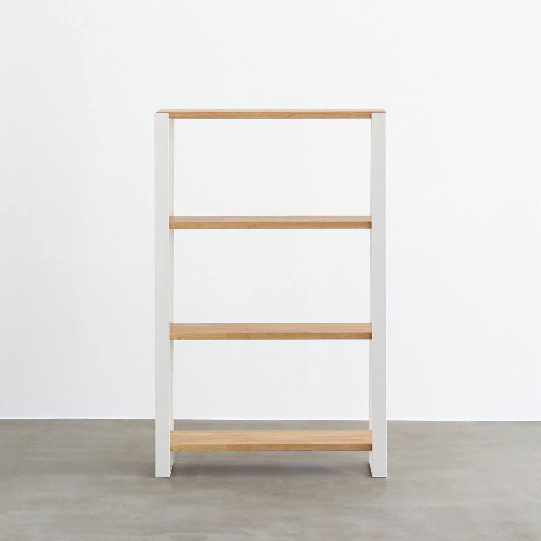 THE SHELF / ラバーウッド アッシュグレー × White Steel