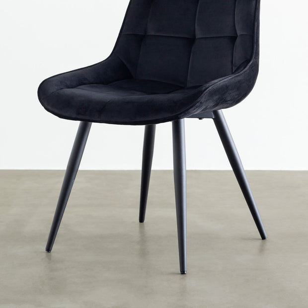 Elegant Velvet Box Stitch Chair – KANADEMONO