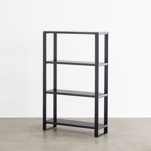 THE SHELF / ラバーウッド ブラックブラウン × Black Steel