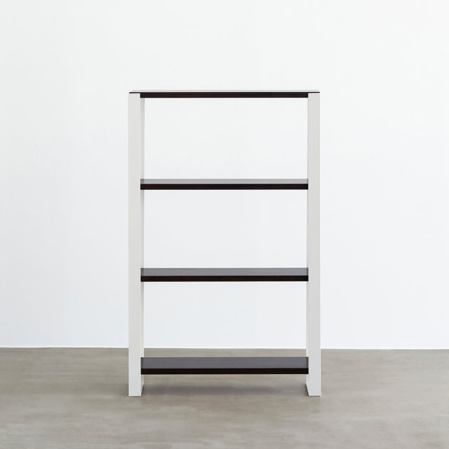 THE SHELF / ラバーウッド ブラックブラウン × White Steel